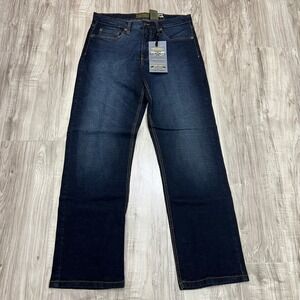 Urban Star Men's Stretch Relaxed Fit Straight Leg Blue Jeans Size W34 L32